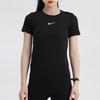 Nike Logo Print Quick-Dry Breathable Round Neck Short Sleeve T-Shirt Women Tops Black AT4546-010