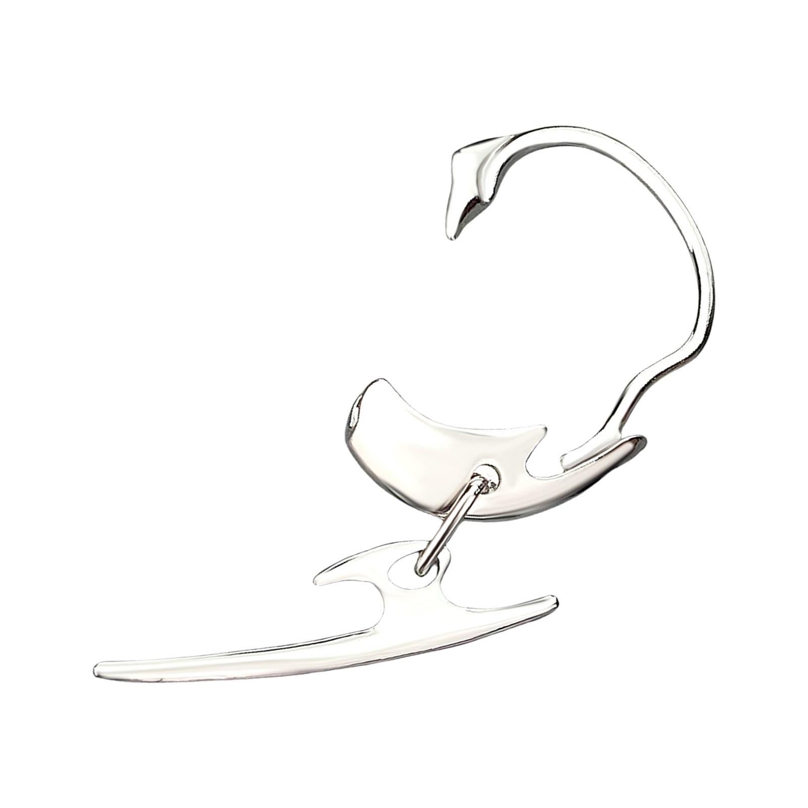 

Готическое кольцо-серёжка для хряща в виде сороконожки, уникальный дизайн позвоночника, ювелирное изделие из сплава для пирсинга конч и снуг 3