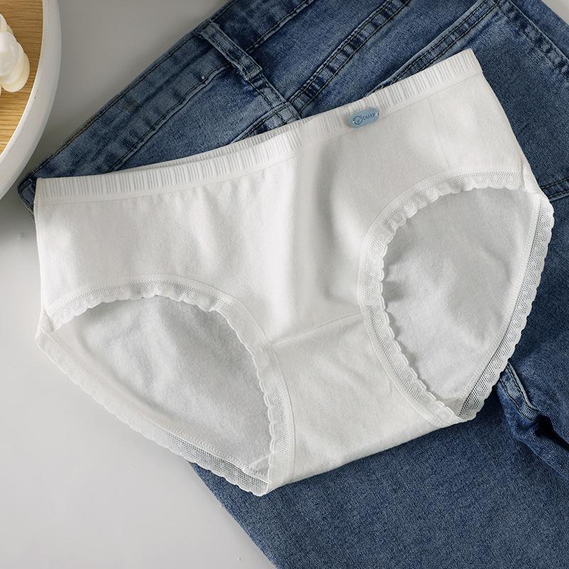 Girls' Mid-Waist Pure Cotton Antibacterial Briefs - Cute & Breathable Birthday Series.