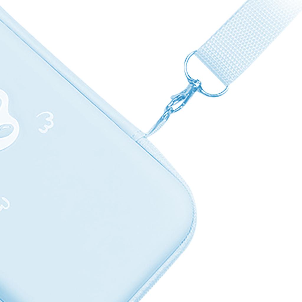 Cute Cat Paw Carrying Case PU Leather Hard Protective Cover with Shoulder Strap and Hand Rope for Switch Game Console