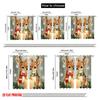 2pcs,2D plane printing Print Curtains Cute Deer Christmas Snowflakes Holiday (3) Versatile 100% Polyester (without rod)