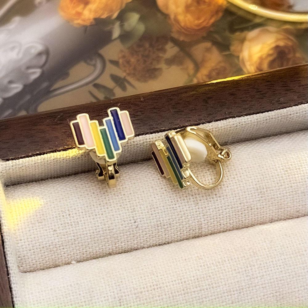 High-End Französische Dreieck Ohrclips ohne Piercing - Damen Einfache, Elegante, Luxuriöse Ohrringe