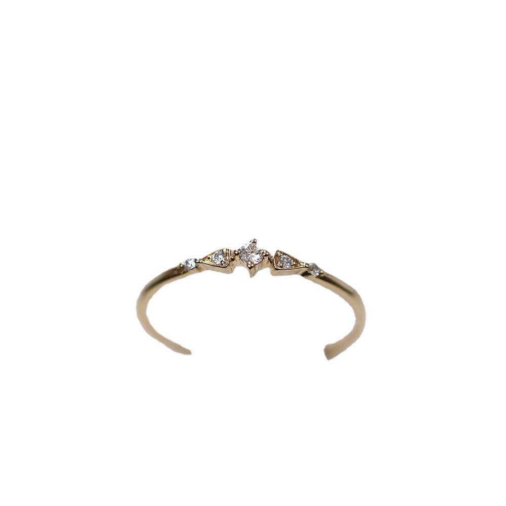 Gold-Plated S925 Sterling Silver Index Finger Ring for Women – Elegant and Minimalistic Design