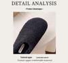 Baotou Warm Cotton Retro Slippers – Postpartum Casual Velvet Fluffy Half-Slippers for Home