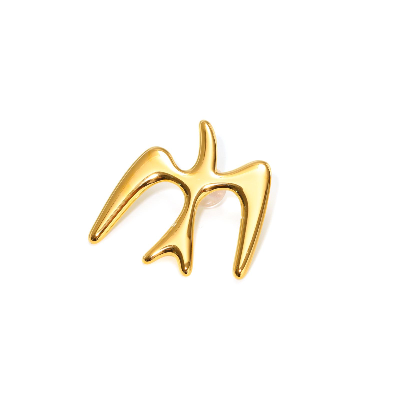 

Vnox Bright Swallow Birds Shaped Brooch For Women Girls Glossy Metal Stainless Steel Rust Proof Stylish Jewelry Daily