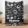 Custom Name Game Controller Theme Printed Blanket - Perfect for Couch, Bed, Travel & Outdoor Use | Machine Washable, Cozy & Durable.