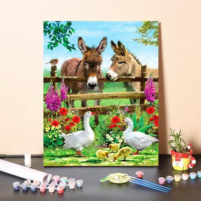 DIY Paint By Numbers Oil Painting Kit Canvas DIY Oil Painting By Numbers Wall Art Decorations for Home Gift Arts & Hobbies