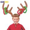 Inflatable Reindeer Antler Hat Ring Toss Game Kids Gift Christmas Family Game Toys New Year Xmas Decor