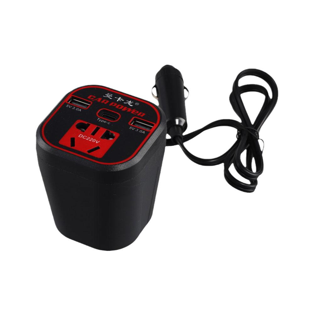 Car Power Inverter 12V/24V TO 220V Converter Type-C Multi-function Charger Socket 3.1A Car Power Converter