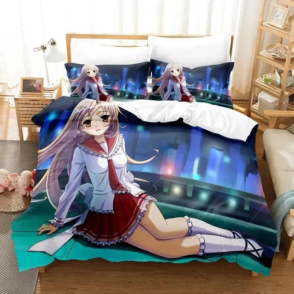 Nytt Aria The Scarlet Ammo Sängkläder Set Tecknad tre-delat set Vuxen Barn Sovrum Påslakan Set 3D-tryck Kawaii