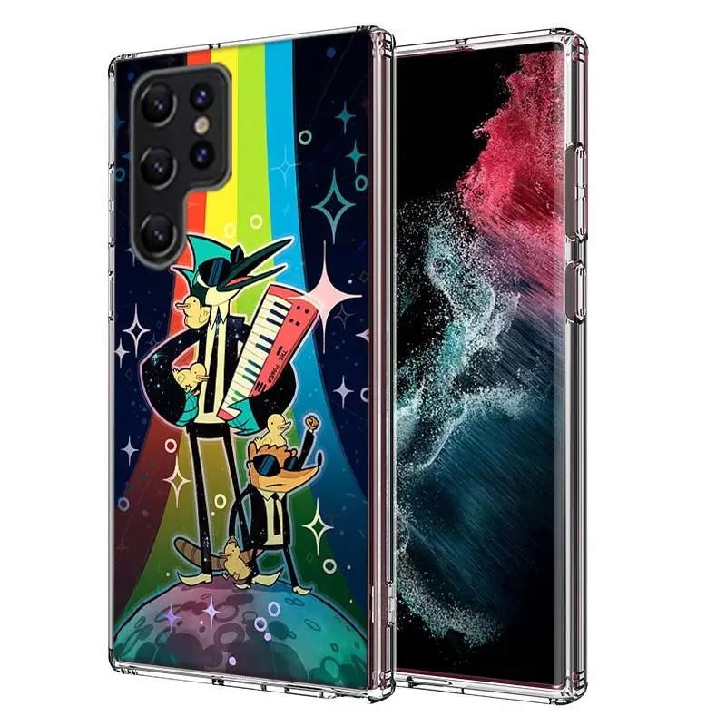 Cartoon Regulars Cute Show Cover For Samsung Galaxy S21 S20 S23 FE S22+ S24 Ultra S25 Edge Phone Case S10 Plus Clear Capa Coque