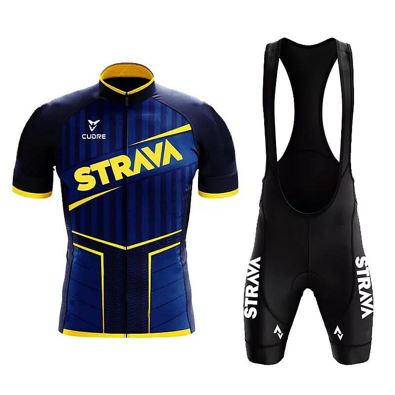 Mens Cycling Jersey Set Short Sleeve Quick Dry Performance Bike Riding Kit Team Edition