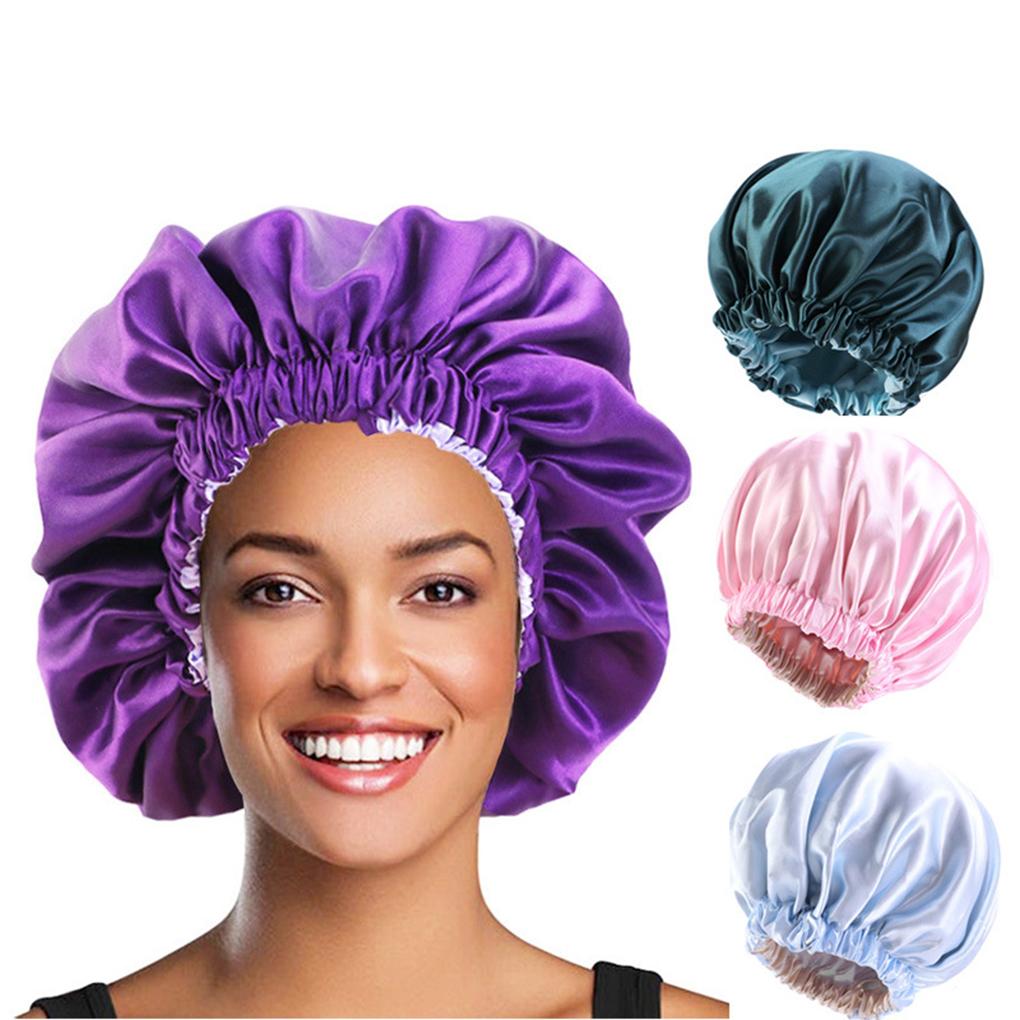 Sleep Cap For Comfortable Night S Rest Made With Satin Double Layer Hair Bonnet