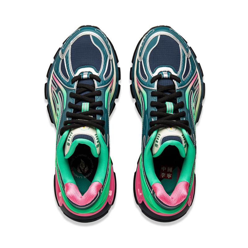 Li Ning Fierce Steed BOW Fashion Trend Series Olympic Colorway Rebound Support Stability Low-Top Lifestyle Casual Shoes Men Sneakers Green AZGU165-1