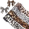 5Yards/Roll Leopard Pattern Faux Silk Ribbon 4cm Width Leopard Print Ribbon  Home Decoration