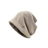 Big Head Hat Women's Knitted Pile Hat Lazy Style Autumn and Winter Cold Hat Korean Style Warm Baotou Hat for Men