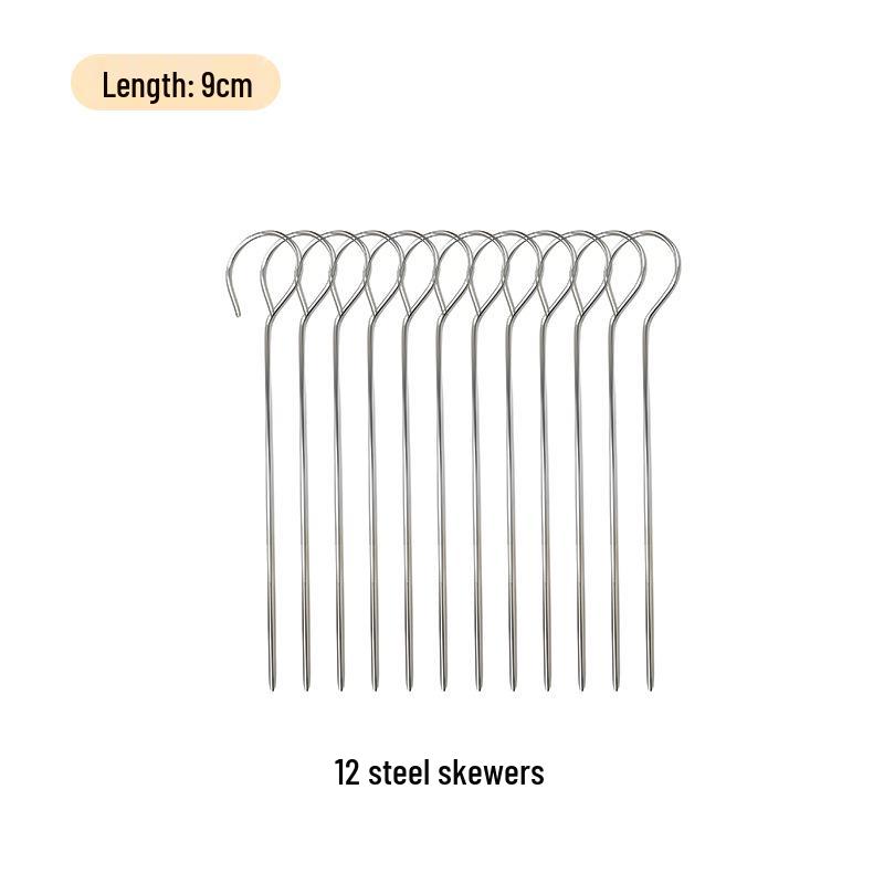Stainless Steel Air Fryer Grill Rack with Hanging Skewers for Indoor/Outdoor Cooking