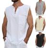 Erkekler Yaz Tankı Üstleri V Yaka Dantel-up Kolsuz Düz Renk Gömlek Tops Gevşek Yama Cep Tees Gömlek streetwear