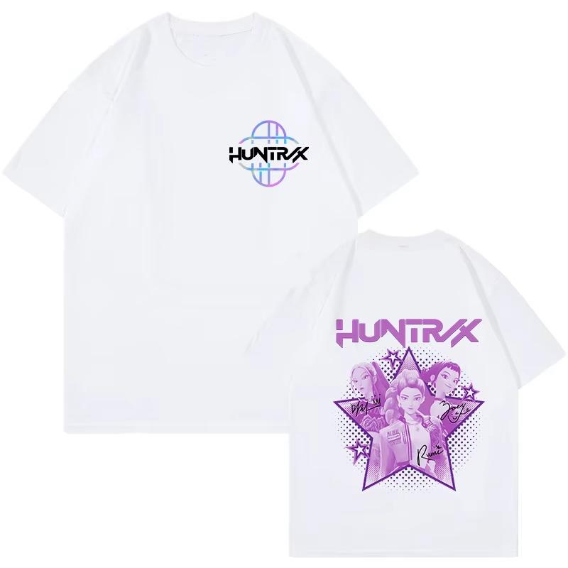 Kpop Demon Hunters Cotton Shirt Huntrix Mira Rumi Zoey Derpy Tiger Tees Gift for Men Women Saja Boys Fans Clothes Trending Tops