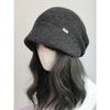 Japanese Style Artistic Autumn and Winter Warm Knitted Pile Hat  Loose Face Covering Woolen Hat for Women
