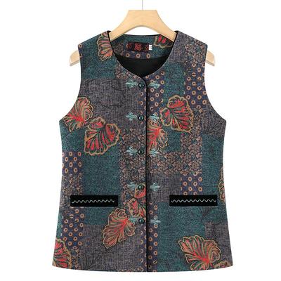 Autumn Vest Jacket Women Old Lady Vest Vest
