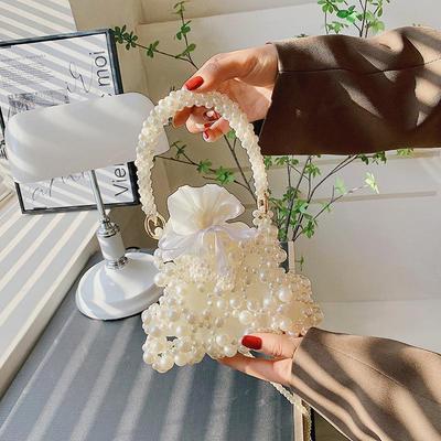 Personalized Pearl Mini Bag Women's New Trendy High-end Texture Niche Design Messenger Bag Handbag
