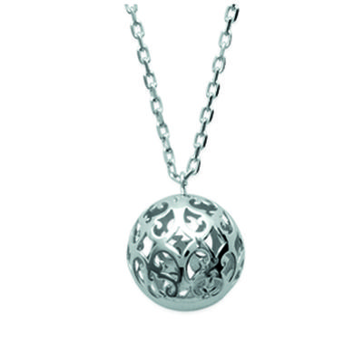 [L6287] - 'Carmen' Silver Necklace (rhodium-plated) - 13 Mm