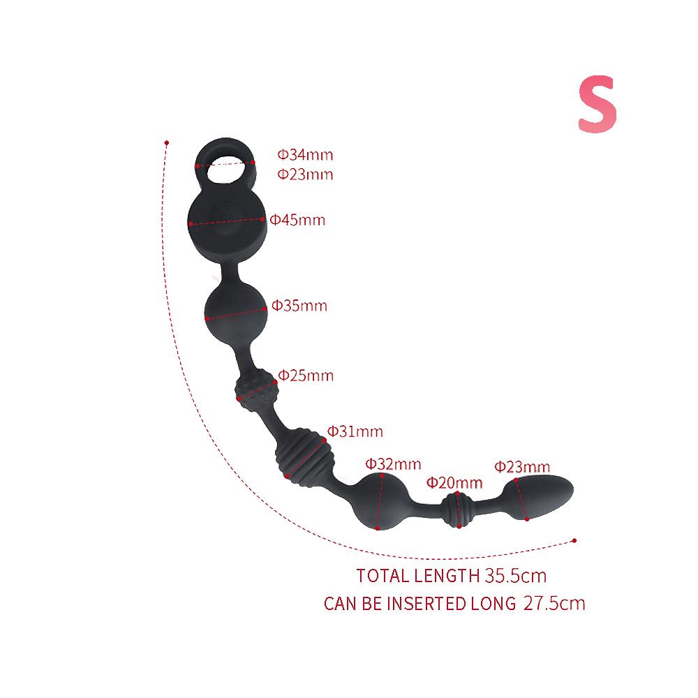 Long Anal Beads Plug Vibrator Silicone Vibrating Butt Plug Sex Toys For Men Women Gay Vaginal Anal Balls Prostate Massage Toys