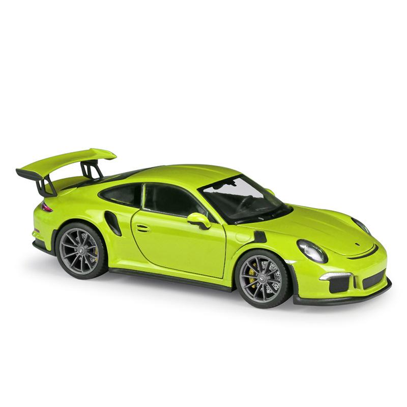 1/24 WELLY Porsche 911 GT3 RS sulamist sportauto mudel survevalu metallist mänguasja võidusõiduauto mudel High Simulation Collection, kingitus lastele
