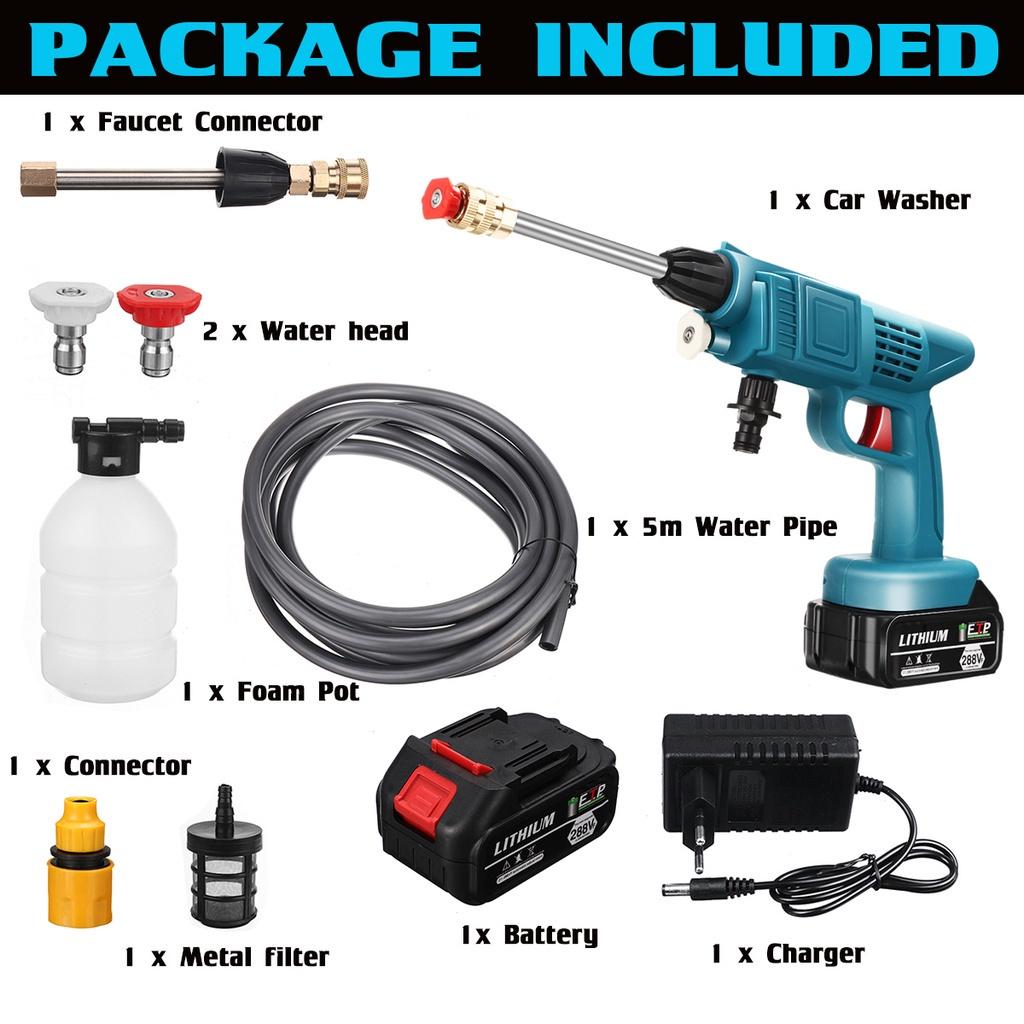 600w 24V high-pressure spray gun with 1/2 battery for washing machines. 1 x Battery