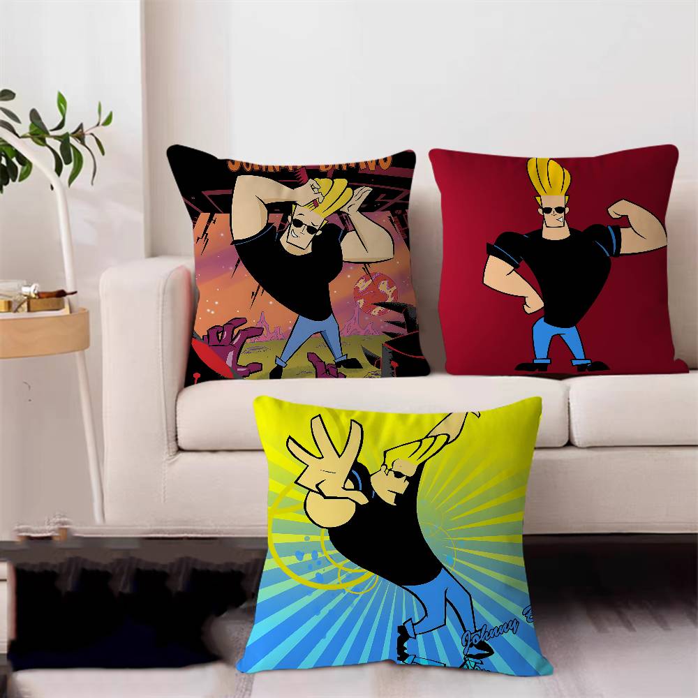 Cartoon J-Johnny Bravo Pillow Cover Sofa Cushion Cover Home Room Decoration Children Gift
