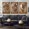 3D Moderne Metallfigur Statue Kunst Leinwand Malerei Romantische Abstrakte Poster und Drucke Wandbilder für Wohnzimmer Wohnkultur