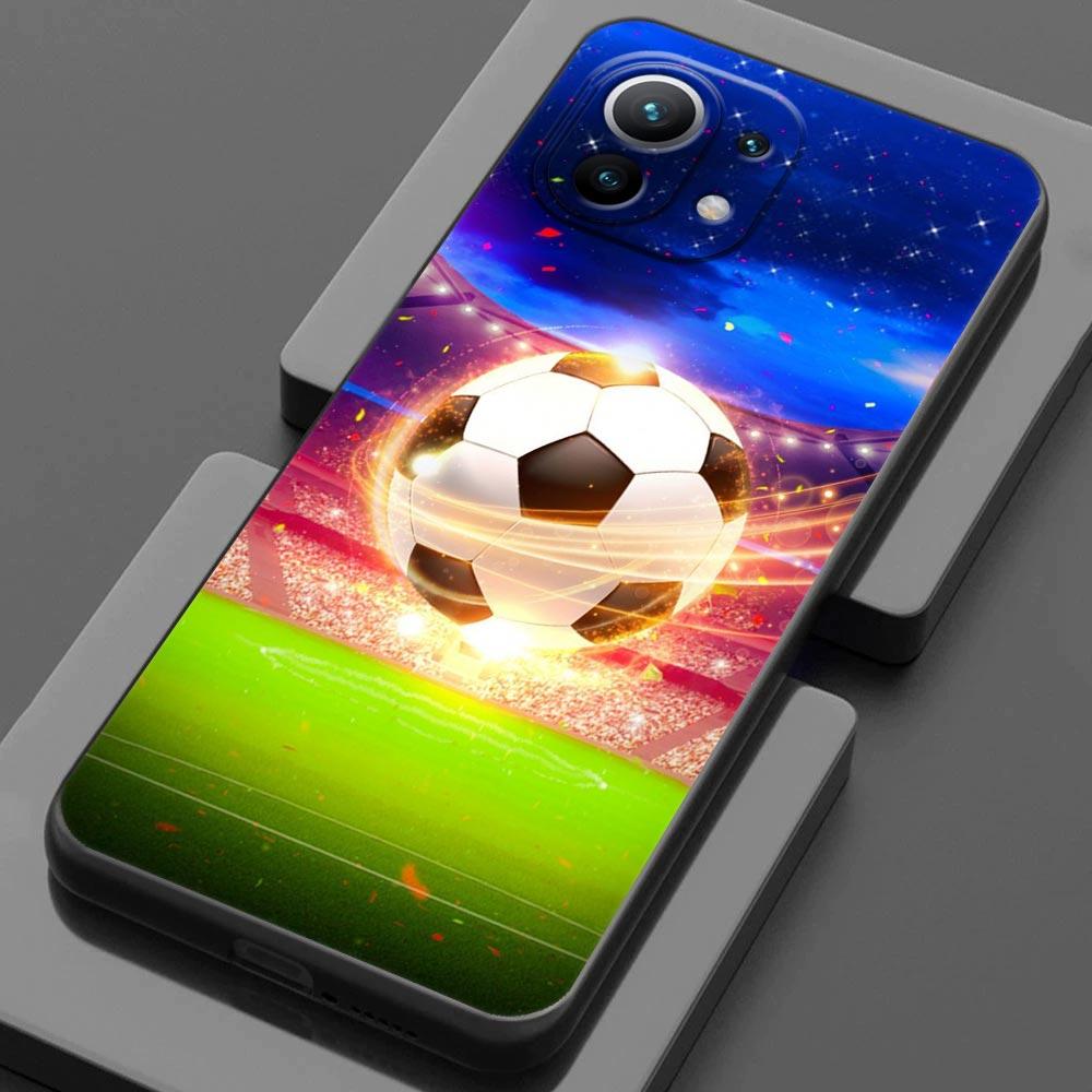 Football Field Soccer Ball For Xiaomi 15 Ultra 11T 12T 13T 14T Pro Phone Case Mi POCO X7 M7 F7 Pro F5 F6 M6 X3 X5 X6 Back Cover