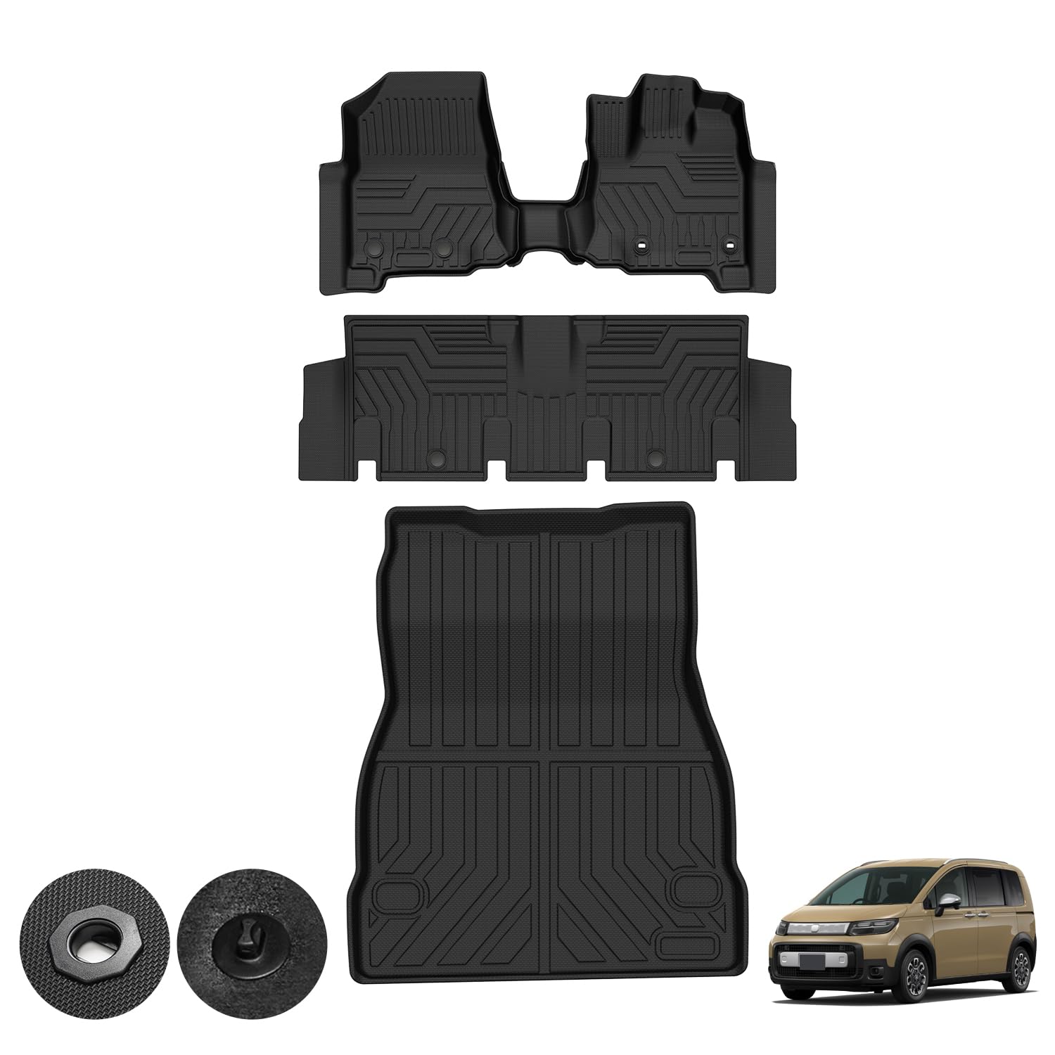 

Котесото Honda New Freed Серия GT Коврики для пола FREED Второй коврик Freed GT Коврик в багажник FREED 3D GT2 GT6 Грязеотталкивающий Грузовой TPE Материал Водонепроницаемый