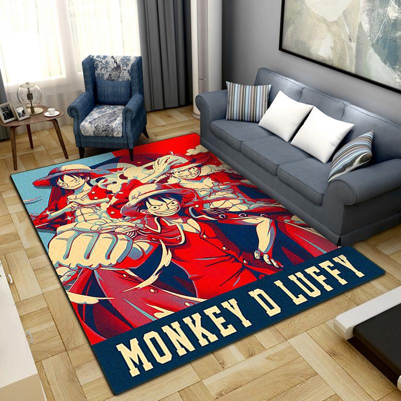One Piece Anime Washable Non-Slip Rug Carpet Larget Floor Mat Bedroom Home Decor LXR153