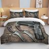 3D Rifle Revolver Cartridge Gun Comforter Bedding Set,Duvet Cover Bed Set Quilt Cover Pillowcase,King Queen Size Bedding Set