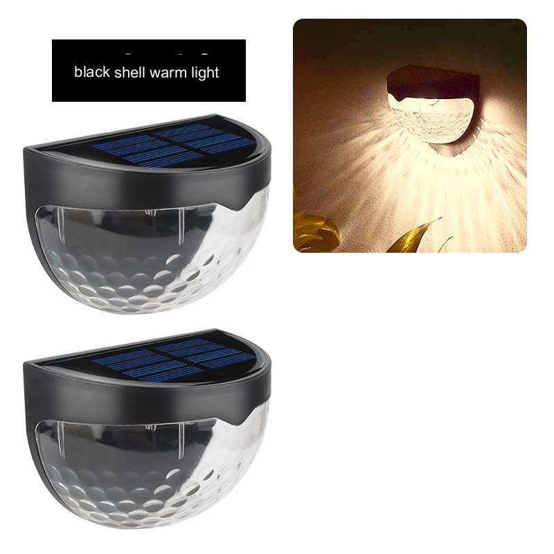 

2 шт./6 шт. солнечный светильник для забора, 6 светодиодов, полукруглый светильник для лестницы, садовый балкон, настенный светильник, настенный светильник для украшения сада, настенный светильник Warm Light 2Pcs чёрный