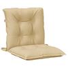 Vidaxl Low Back Chair Cushions, 6 Pcs, Beige Melange