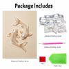 DIY Pearl Embroidery Diamond Painting Kit Koi Fish Sparkling Beads Art Craft Handmade Decoration Gift for Home