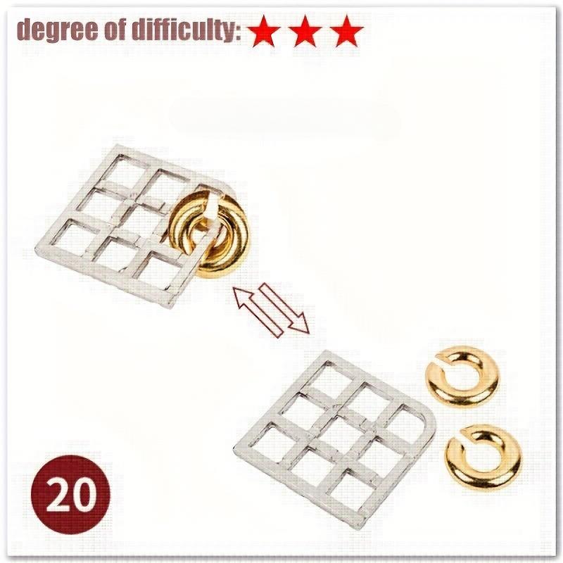 A Classic Intellectual Metal Puzzle Toy, a Difficult Educational Game Toy for Christmas, Thanksgiving and Birthday Gifts