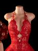 Deep V One-piece Erotic Underwear Crotchless Bodysuit 18+ Flower Lace Babydolls Nightdress Open Bra Sexy Lingerie Women Pajamas