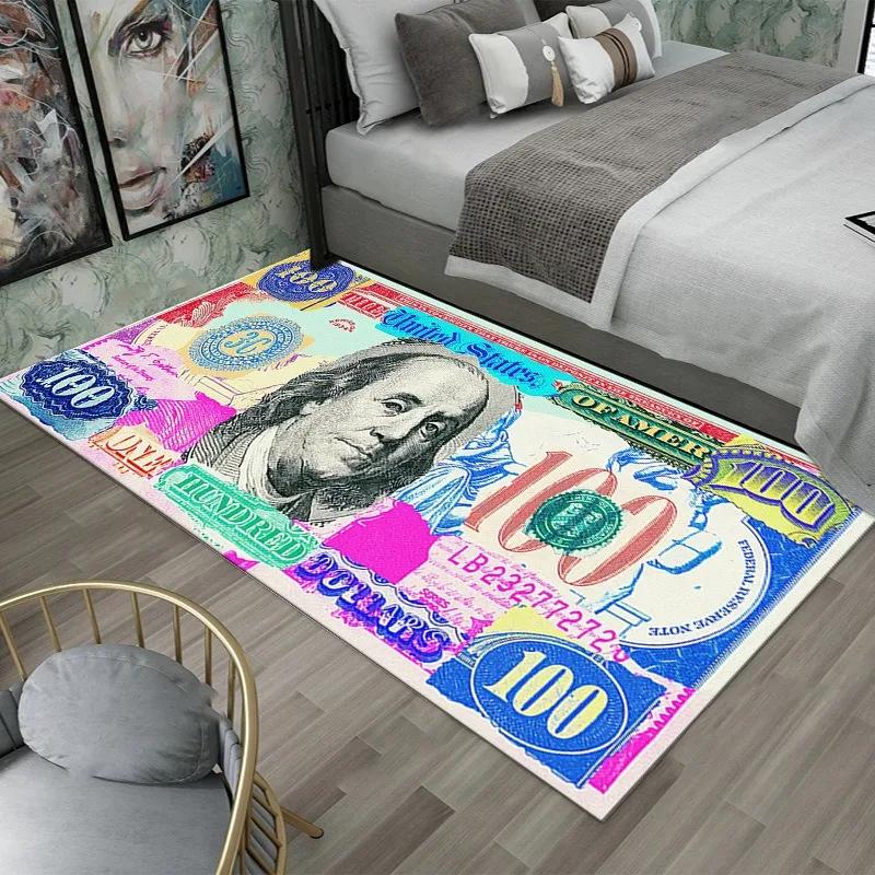 Dollar Muster Heimdekor Teppich Kreative Küche Schlafzimmer Bodenmatte Haushalt Eingangsbereich Fußmatte Toilette Badezimmer Fußteppich