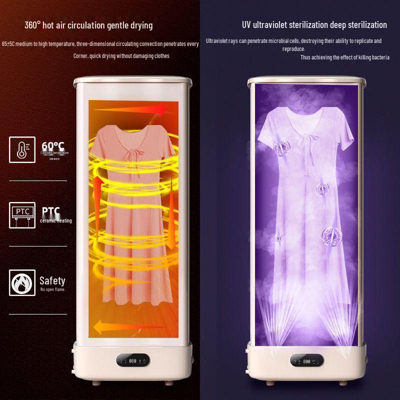 Chytrý skládací automatický žehlicí a sušicí stroj s integrovaným napařovačem oděvů