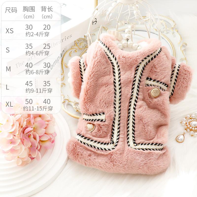 luxury Dog Clothes Autumn Winter Thick Cat Princess Cotton Sweater Coat Cat Pomeranian Schnauzer Puppy Costume Yorkshire Pugs 5