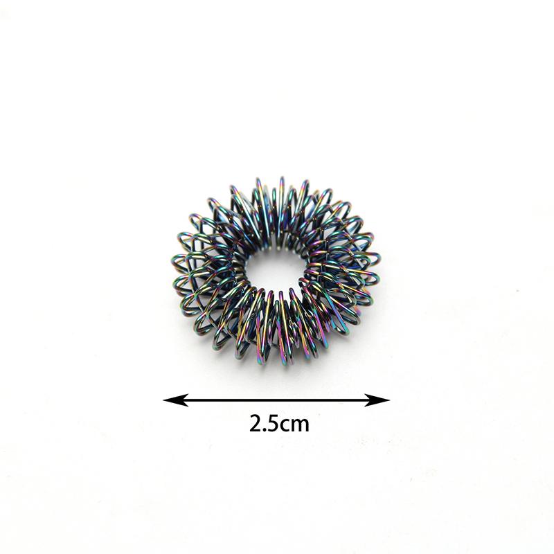 5Pcs/Set Black Gold Finger Massage Ring Acupuncture Ring Therapy Relax Hand