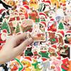 50 Christmas Journal Stickers: Santa, Tree, Reindeer, Cute Designs for Notebook & Suitcase