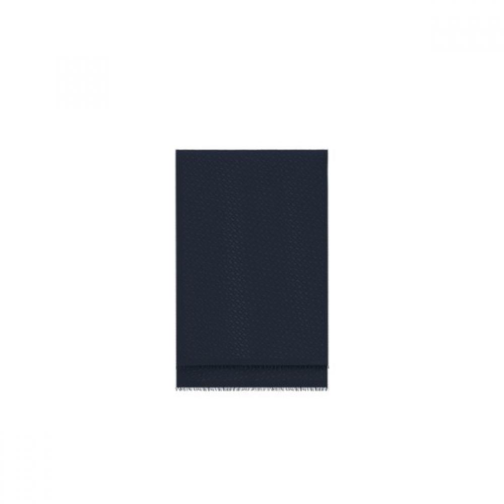 Boss Cotton Wool Jacquard Woven Scarf Dark Blue 50517765405 ONESI