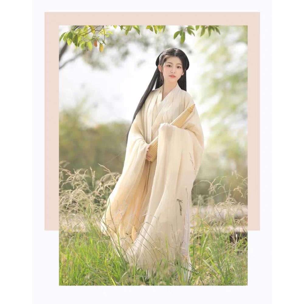  Hanfu Women Cross Collar Chinese Style Dance Dress For Wei And Jin Dynasties