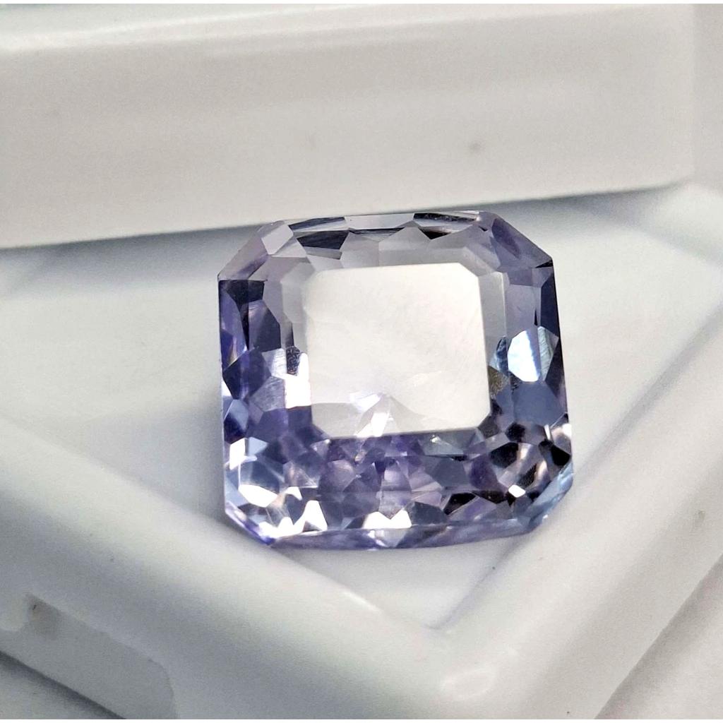 Fabulous Natural Light Blue Sapphire 10-12 Ct Asscher Cut Certified Gemstone