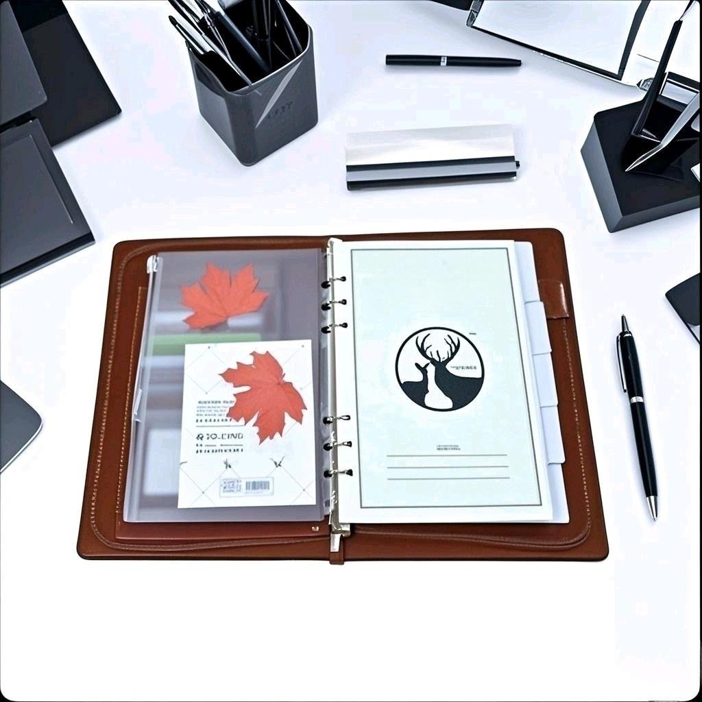 Makeasy A5 Leather Refillable Padfolio Folder Cover Ring Binder Folder Organizer A5 Zipper Bag Folder A5 Folder Cover(1PC)